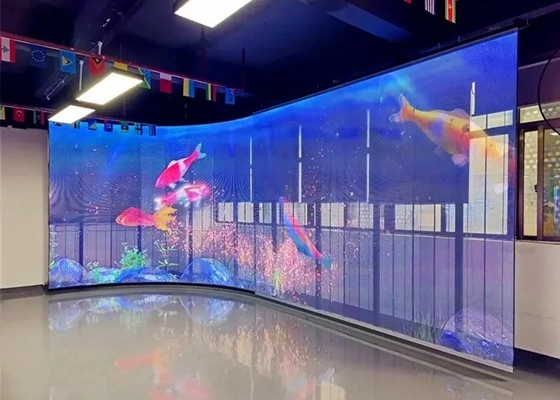 شريحة LED شفافة ذات أنبوب ملون كامل SMD2121 حجم الشاشة القابل للتخصيص