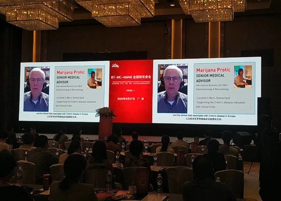 استئجار وحدة ناعمة شاشة متعددة P6 شاشة فيديو LED في الهواء الطلق مقاومة للماء HD عالية الدقة