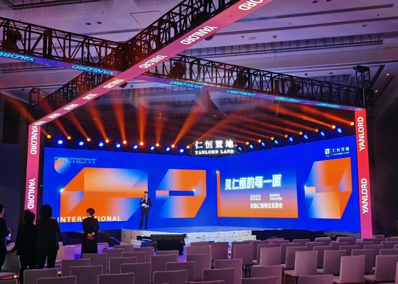 P1.667 استئجار شاشة RGB LED نظام NOVA معدل تحديث عالي HD لا سحب الظل