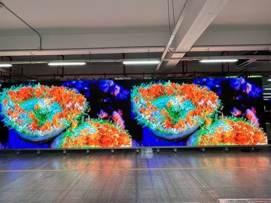 ألومنيوم مُصَبِّغ بالصَبْغَة لِإيجار HD RGB LED Video Wall P3.91, أجهزة إعلانات LED مضادة للماء في الخارج