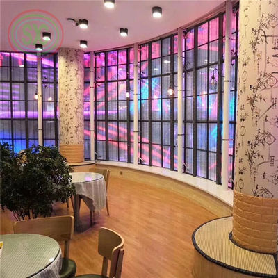 سعر جيد طريقة القيادة وحدة شاشة LED شفافة الوزن 0.2KG / PC عنصر LED شاشة شفافة الانترنت