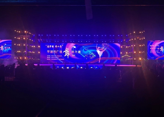 full color LED Advertising Wall Curtain, P4.81 Commercial Clear Full Color Resolution 52*52 HD رقاقة 1/13 فحص
