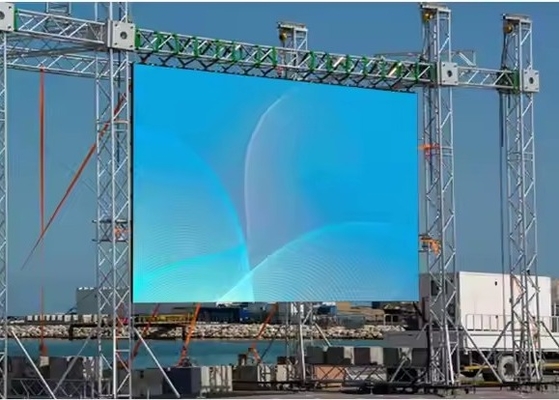شاشة عرض LED ملونة في الهواء الطلق P8 ثابتة مقاومة للماء IP65 1/16 وضع الفحص