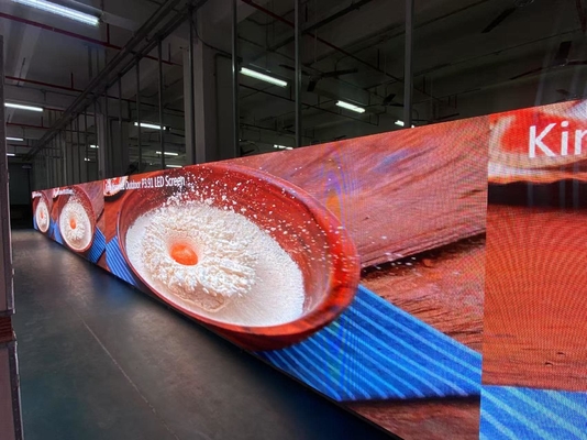 مقاوم للماء عالية القوة الموضة P10 HD سوبر مشرقة LED شاشة حائط الفيديو مناسب للشوارع، والمراكز التجارية، الخ
