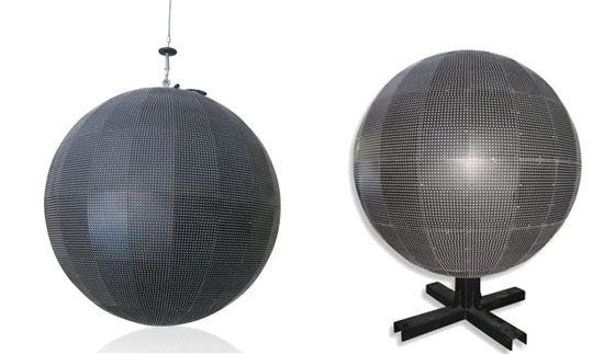 مركز التسوق والأحداث الكرة شاشة LED مع طريقة صيانة الخدمة الخلفية الجهد DC5V سهل التشغيل