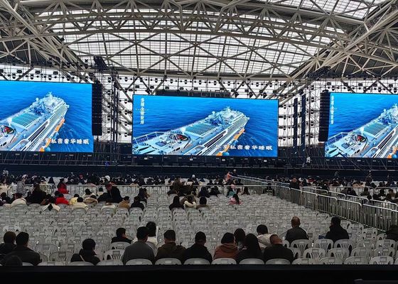 P10 في الهواء الطلق كامل اللون المعدنية المقاومة للماء الحفلات الموسيقية الإعلانية شاشة LED