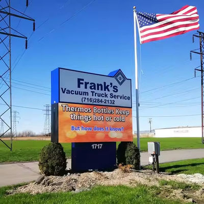 شاشة إعلانات LED خارجية P10 SMD3535 بمسافة 10 مم، مقاومة للماء IP67