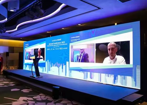 P4 لون كامل داخل LED شاشة فيديو حائط 80 * 40 وحدات الدقة لوحات إعلانية