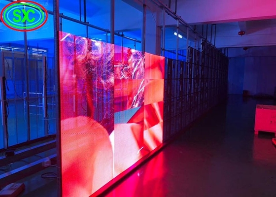 مضاد للماء كامل لون شفاف شاشة LED HD P6 شاشة إعلانات الجدار الزجاجي