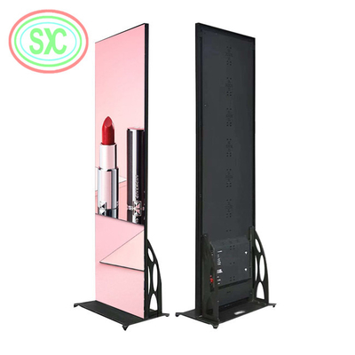 رقائق SMD2121 LED و 209 * 104 دقة في مجلس الوزراء الألومنيوم عرض ملصق LED للإعلان الديناميكي
