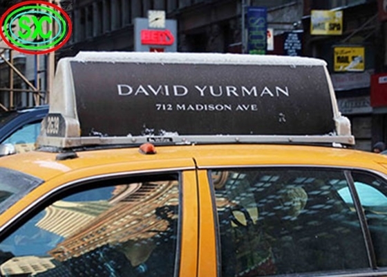 في الهواء الطلق كامل لون P5 LED العرض سقف السيارة إعلانات علامات الجانب المزدوج سيارة أجرة فوق