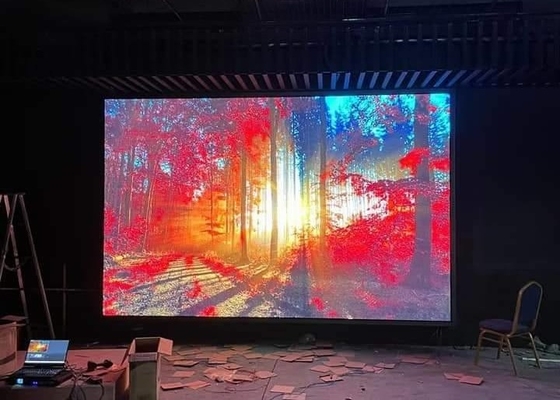 HD الخلفية المرحلة ضئيلة 500x500mm الخزانات LED لوحة إعلانات داخلية P3.91 الإيجار