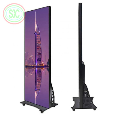 خزانة الألومنيوم عرض ملصق LED 680x2000mm حجم الشاشة مواد لوحة الألومنيوم