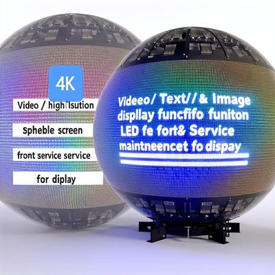 سعر جيد وظيفة عرض الفيديو / النص / الصورة الشاشة الكروية LED خدمة الصيانة الأمامية للعرض الانترنت