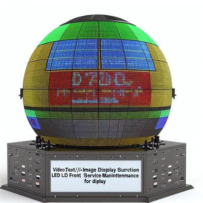 وظيفة عرض الفيديو / النص / الصورة الشاشة الكروية LED خدمة الصيانة الأمامية للعرض