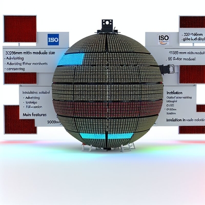 320 * 160mm حجم الوحدة الشاشة LED الكرة مع شهادة ISO