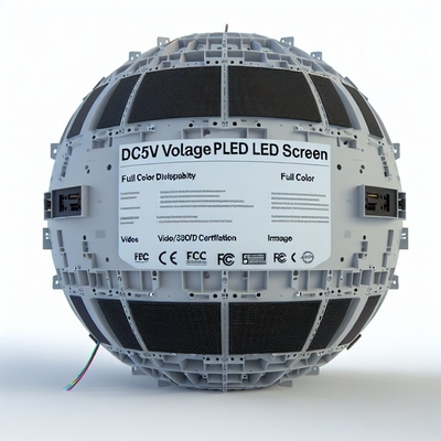 شاشة LED كروية بجهد 5 فولت تيار مستمر مع شهادة FCC ووظيفة عرض الفيديو/النص/الصورة