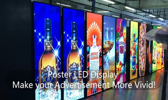 شاشة عرض LED بإطار ألومنيوم مع تكوين ألوان 1R1G1B