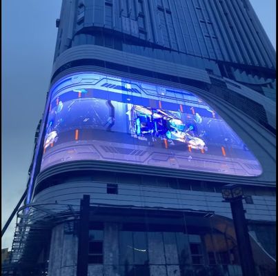 1/16S وضع القيادة 5500 سطوع جدار LED ملون كامل في الهواء الطلق لحلول الإعلانات الخارجية
