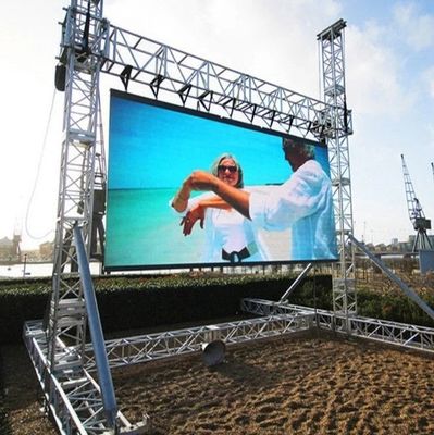 100000 ساعة حياة عرض LED خارجي ملون كامل 250 * 250mm حجم الوحدة حجم الشاشة القابل للتخصيص