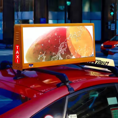 P6 HD Full Color LED Car Roof Sign Display IP65 مقاوم للماء