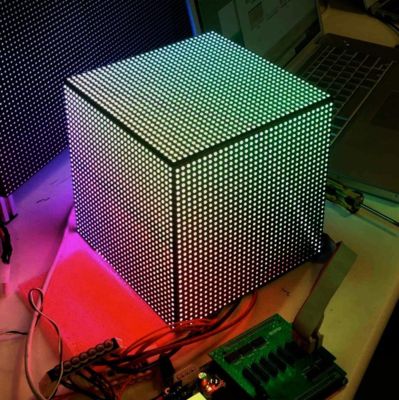 Indoor 6 Sides Smd3535 2000nits Cube LED Video Wall P3.91mm For DJ Stage