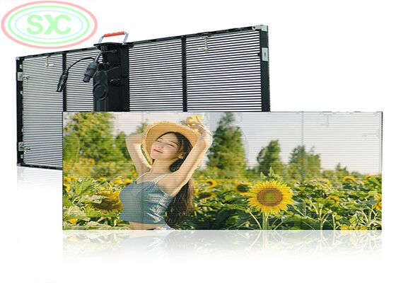 سعر جيد شاشة LED شفافة ذات حجم مخصص مع LEDs smd2525 ومسافة البكسل 78125mm تقدم محتوى فيديو وجرافيكي سلس وواضح الانترنت