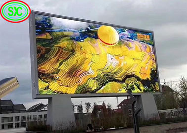 إعلانات شاشة LED P8 كاملة اللون وحدات 256 * 128mm 1/4 مسح خارجية أدى لوحة الإعلانات