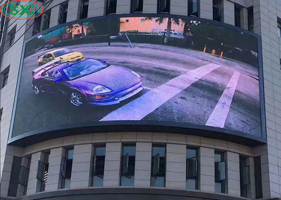 سعر جيد P6 ثابت في الهواء الطلق عرض كامل اللون LED الإعلان منحني 6000cd / M2 السطوع الانترنت