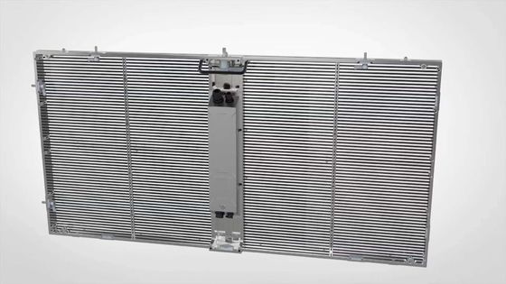 لوحة شاشة LED شفافة ملونة بالكامل مقاس 3.91 مم لجدران الستائر الزجاجية