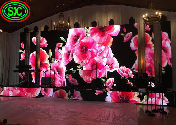 سعر جيد الديكور زفاف HD داخلي تأجير شاشة LED P2 P3 P4 128 * 64 القرار الانترنت