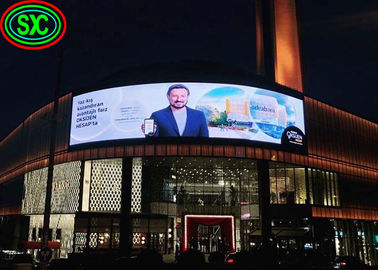 شاشة إعلانات LED خارجية منحنية ، لوحة P6 LED ، عرض LED ملون كامل 20W داخلي ملون كامل