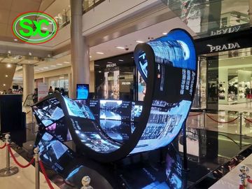 P4.81 خارجية مرنة LED الصب الصب الألومنيوم القضية SMD2525 1R1G1B 5000 نيتس السطوع