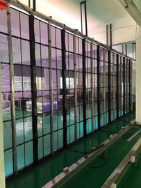 P3.91-7.82 شاشة LED شفافة باللون الكامل لجدران الستائر الزجاجية