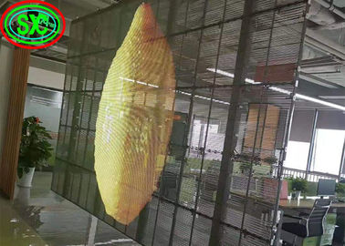 خفيفة الوزن الشفافية مدعومة فيديو جدار الشبكة لوحة الإعلانات الزجاجية العرض مضاد للماء الشفافية مدعومة فيديو جدار