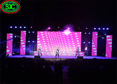 مضاد للماء الصب الصب الصب الصبيان HD 6mm Pixel Pitch Stage شاشة LED حفلة موسيقية حدث خلفية