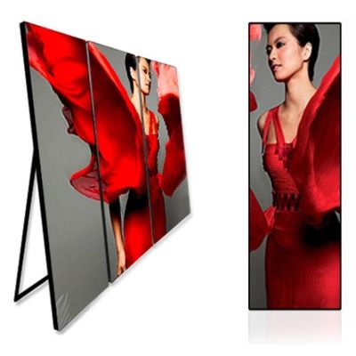 شاشة الألومنيوم المصبوب المضغوط الأمامية COB P2.5 الرقمية LED poster Stereo Mount سهلة التثبيت