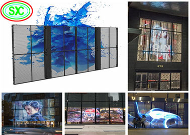 شاشة التثبيت الإيجارية زاوية مشاهدة كبيرة P3.91 P4.81 2500 نيت شاشة LED شفافة