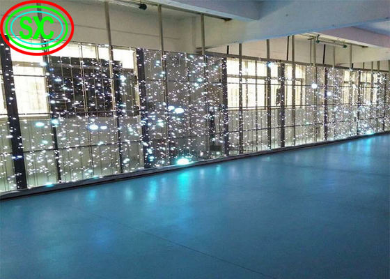 سعر جيد لوحة الإعلانات Epistar شريحة شفافة LED الستار الشاشة الشفافة LED الشاشة الشفافة الزجاجية LED العرض الانترنت