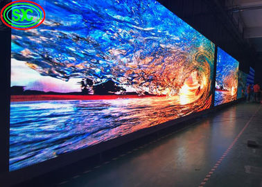شاشة ألومنيوم للطلاء الخارجي P8 LED ، HD مقاومة للماء ، حائط فيديو مركز تسوق