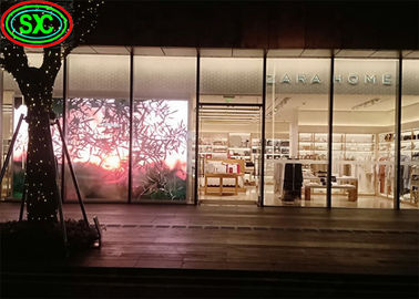 شاشة LED شفافة ملونة كاملة P3.91-7.82 1000mm*500mm/1000mm*1000mm النوافذ الزجاجية