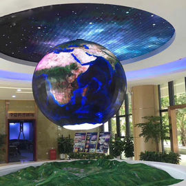 360 درجة في الهواء الطلق كامل الألوان عمود الكرة LED العرض شاشة بناء لوحة بيانات