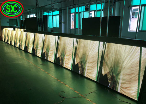 شاشة LED إعلانية خارجية ملونة كاملة عالية الدقة بمعدل تحديث 10 مم أو أكثر، بدون ظلال، 3840 هرتز