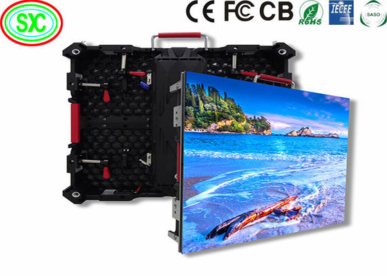 شاشة ألومنيوم HD SMD LED Die-Cast 62500 نقطة / متر مربع ، تأجير شاشة تلفزيون LED داخلية