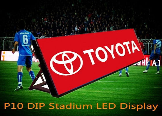 P10 الإعلانات اللافتات المرنة الملونة الكاملة المضادة للماء في الهواء الطلق الملاعب محيط شاشة LED