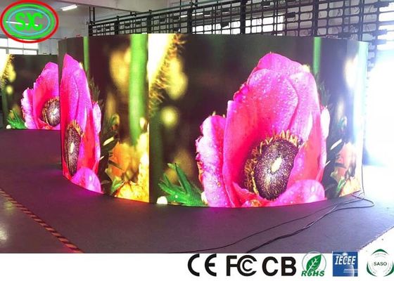 SMD2121 1200cd / m2 P3.91 جدار الفيديو LED الداخلي 500X500mm