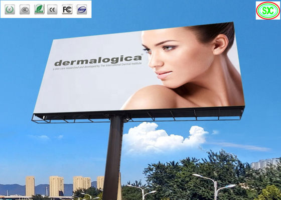 في الهواء الطلق مقاومة للماء كامل اللون SMD3535 4000cd / m2 السطوع مركز تسوق مدعوم شاشات الإعلان