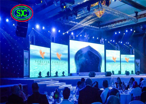 هايت سطوع داخلي P3.91 إعلان LED لوحة مرحلة خلفية 1R1G1B