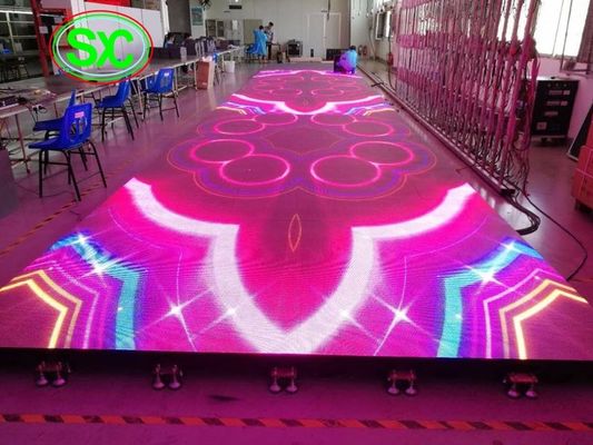 HD داخلي P6.25 SMD3528 Full Color LED Dance Floor 1000mmx 500mm مربع أرضية رقص LED تفاعلية