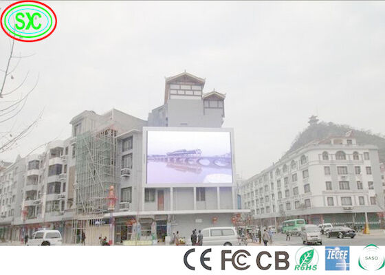 شاشة LED ذات لون كامل في الهواء الطلق P6 معدل إعادة تحديث عالية الإعلانات لوحة بيانات 320 واط / م2 P6 6500cd / م2